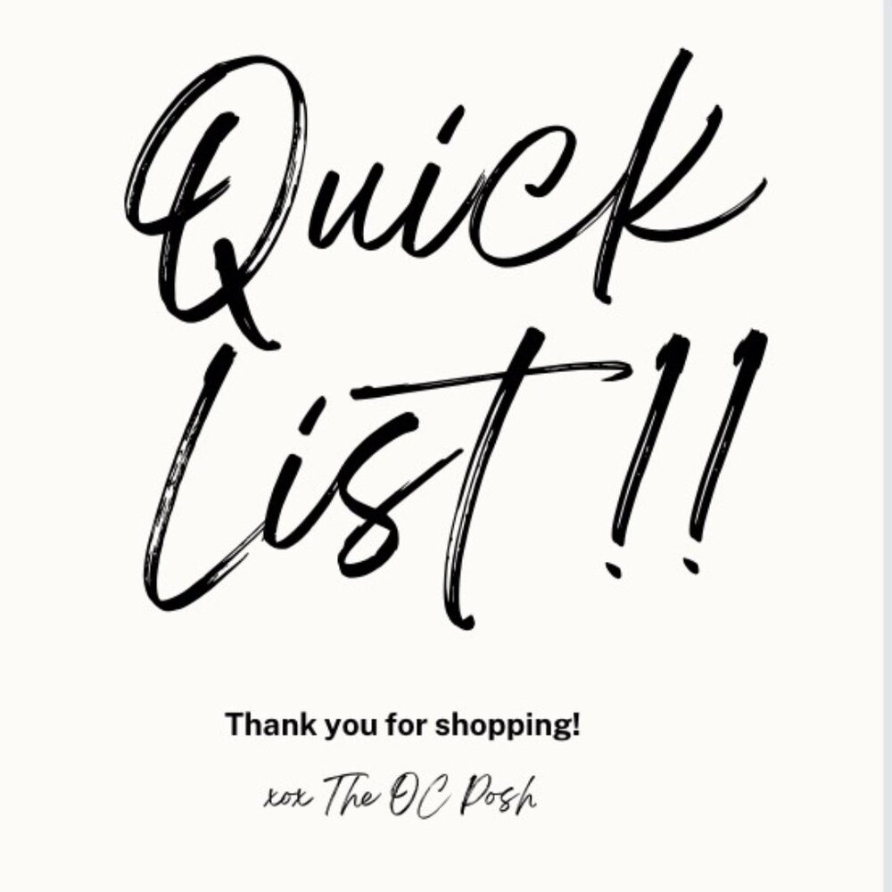 Live Show- Quick List!!